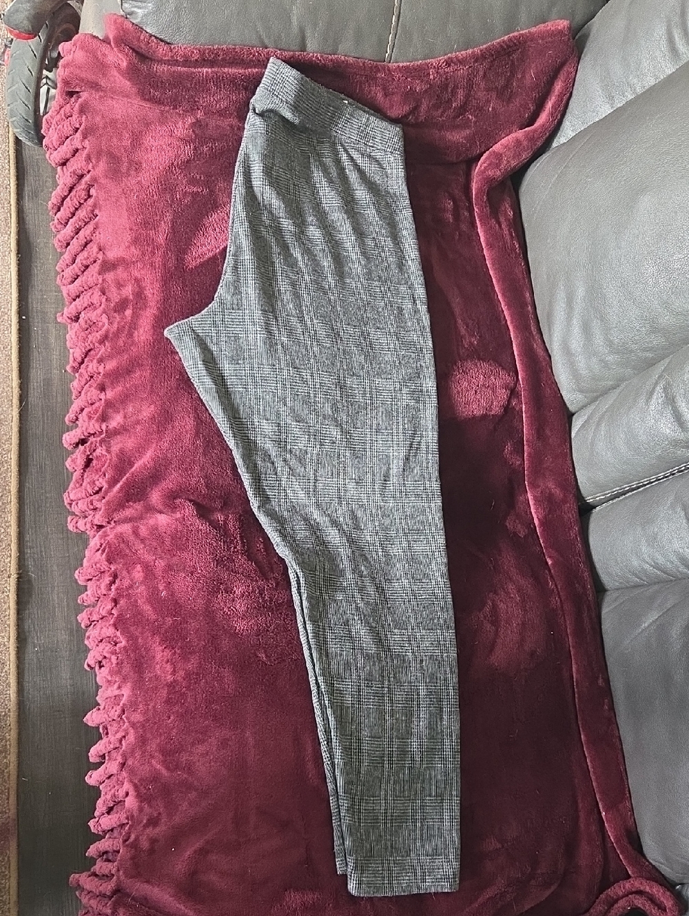 Joe Fresh Dark Gray Ribbed Knit Leggings